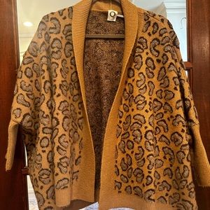 - Anthropologie animal print oversized cardigan -one size